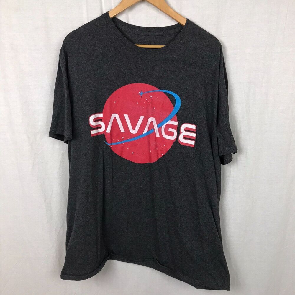 Return to Sender Men's XXL SAVAGE Short Sleeve T Shirt Crewneck Gray Casual Tee